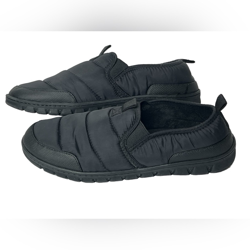 Red Head Mens 11M Black Quilted Comfort Slip On Rubber Sole Casual Slippers Shoe